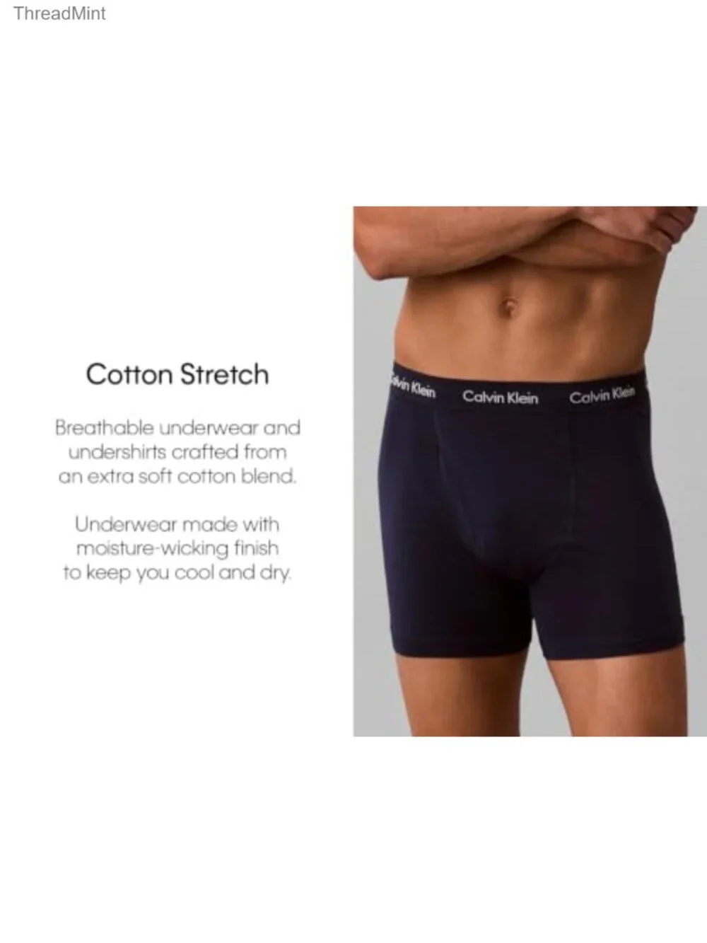 Mens Cotton Stretch Low Rise Trunk 3-Pack Underwear